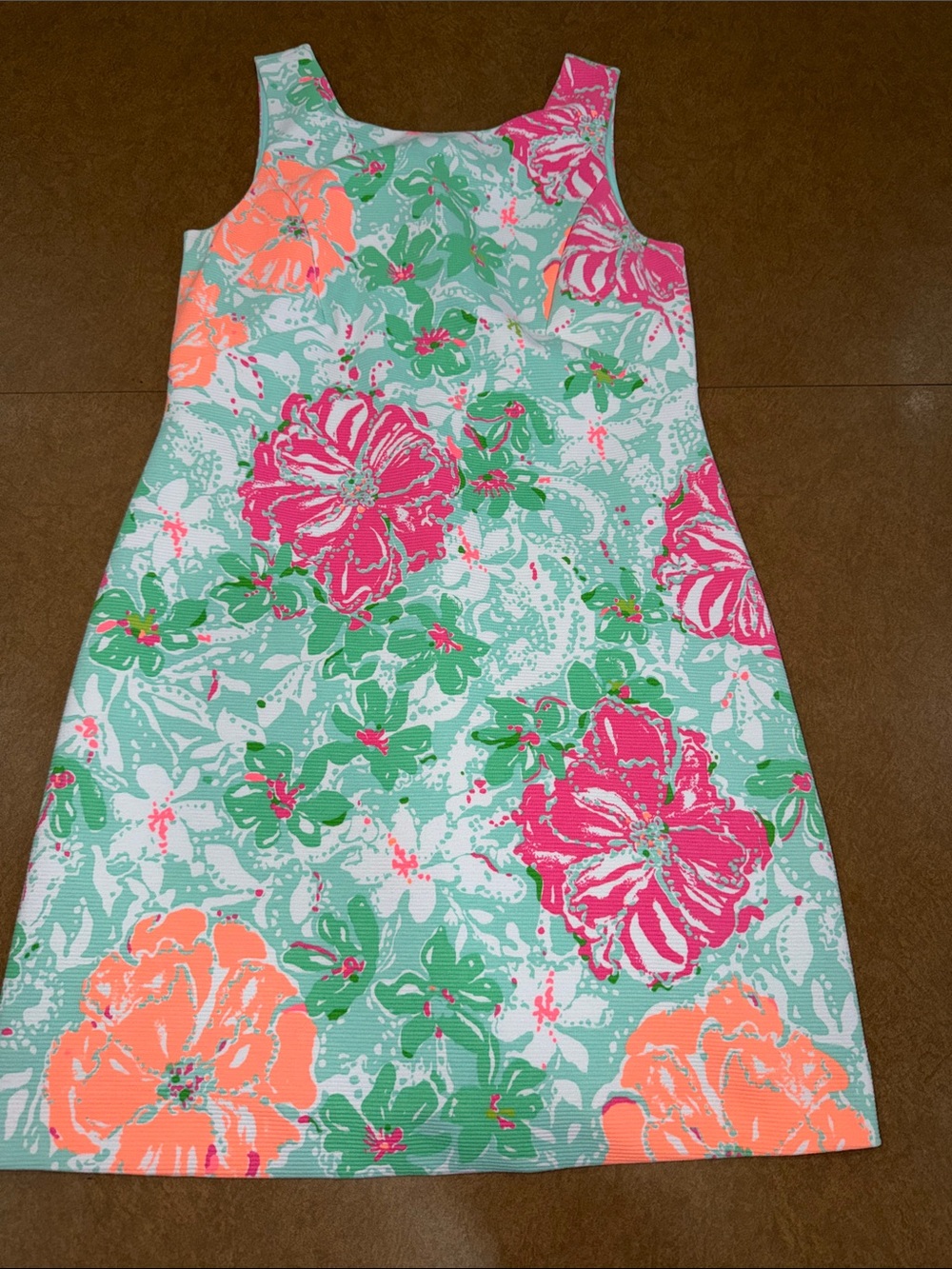 Lilly Pulitzer Eden Floral Sleeveless Dress in Mint, Pink & Coral • Like NEW